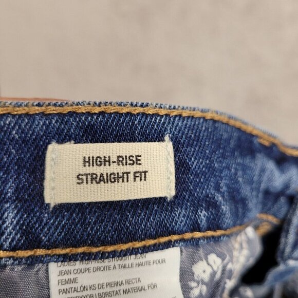 NWOT Kirkland Signature Womens 8 High-Rise Straight Fit Denim Jeans Blue Cotton - Picture 8 of 10